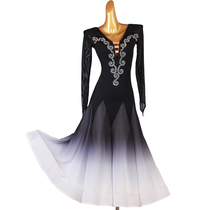 2021 새로운 성능 경쟁 드레스 왈츠 볼룸 댄스 빅 스윙 드레스 국가 표준 댄스 의상 MQ306